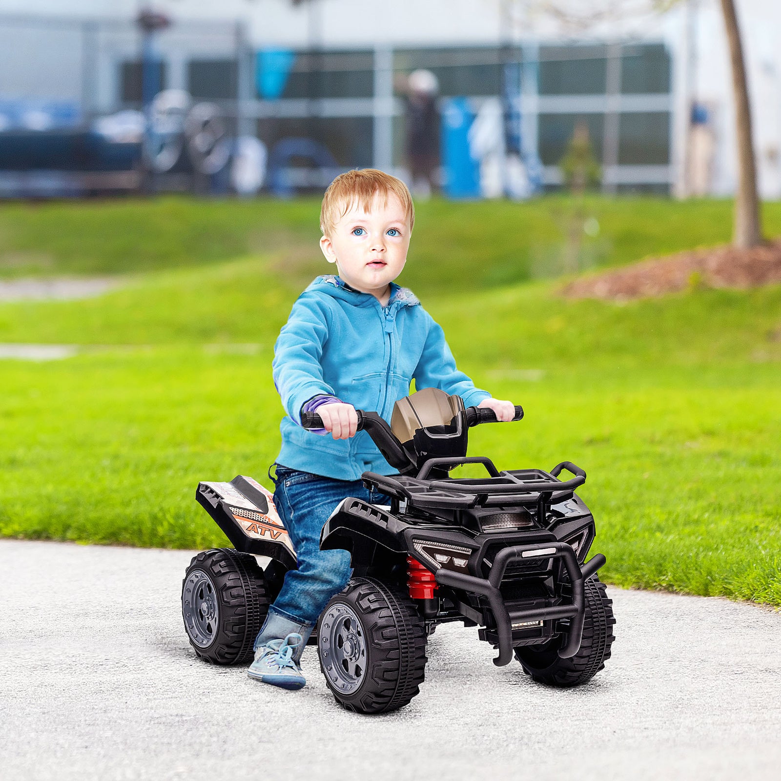 6v Kids Electric Ride On Car Toddler Quad Bike Atv For 18-36 Month | Black