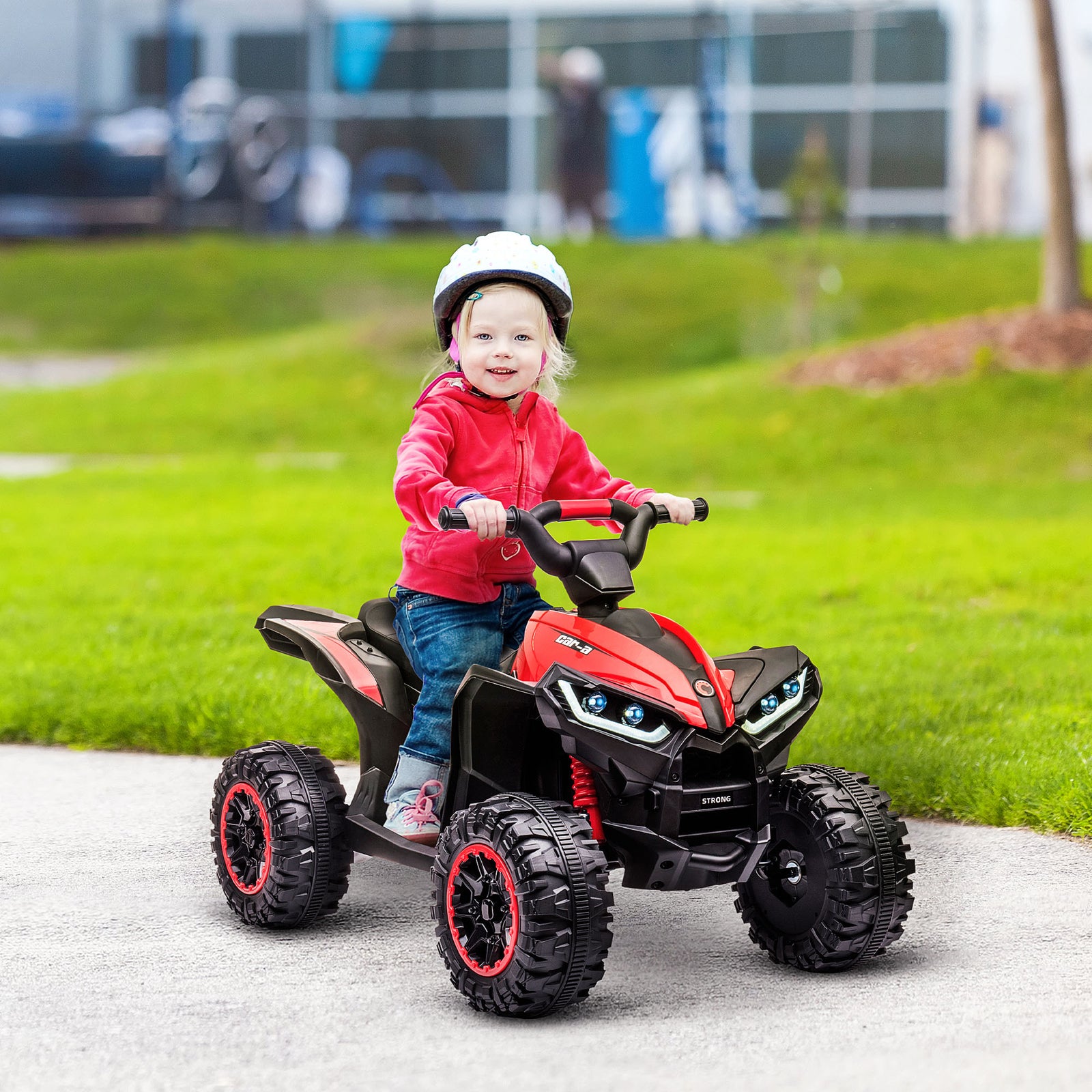 12v Electric Quad Bikes For Kids Ride On Car Atv Toy For 3-5 Years | Red