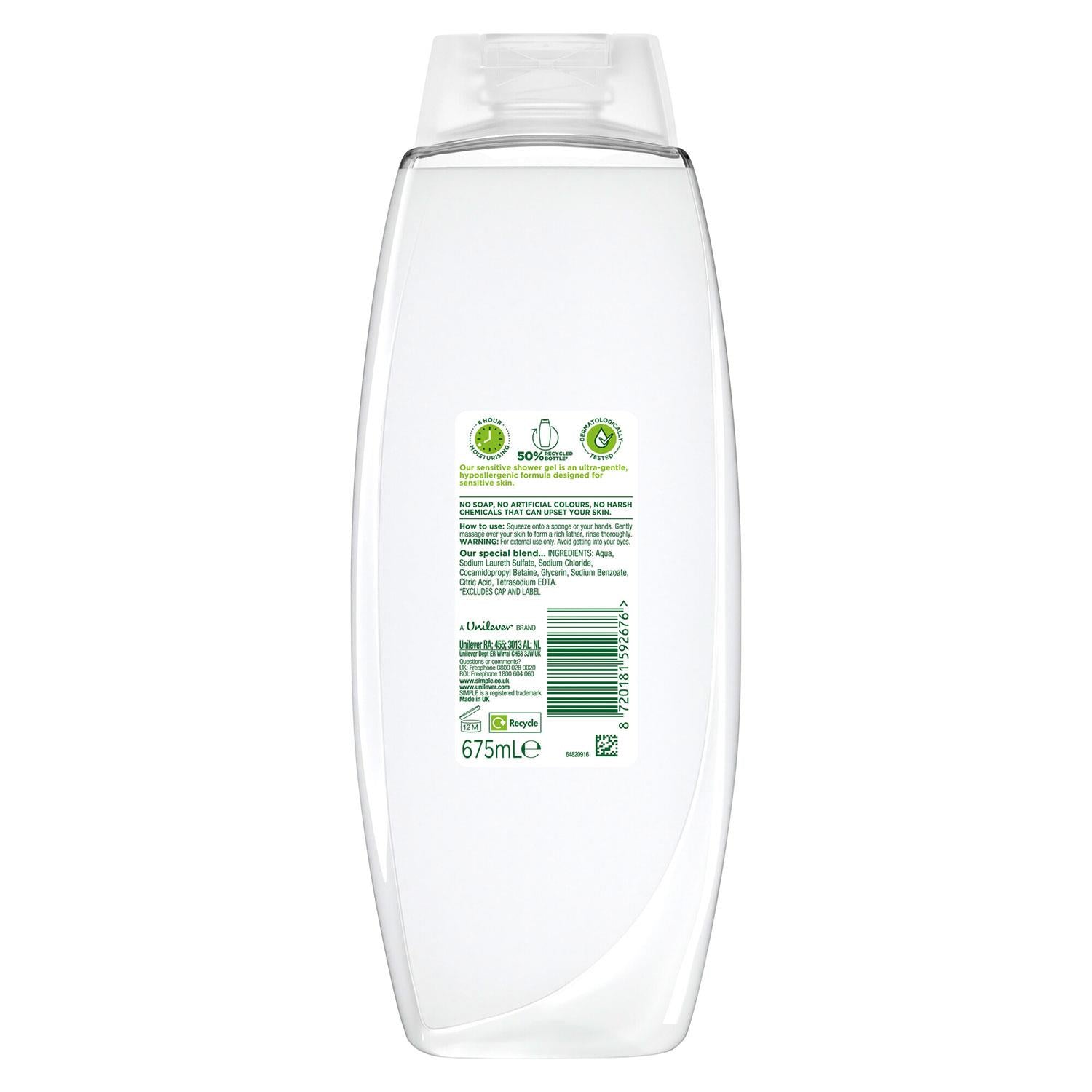 Sensitive Shower Gel 675ml Multipack | Set of 12