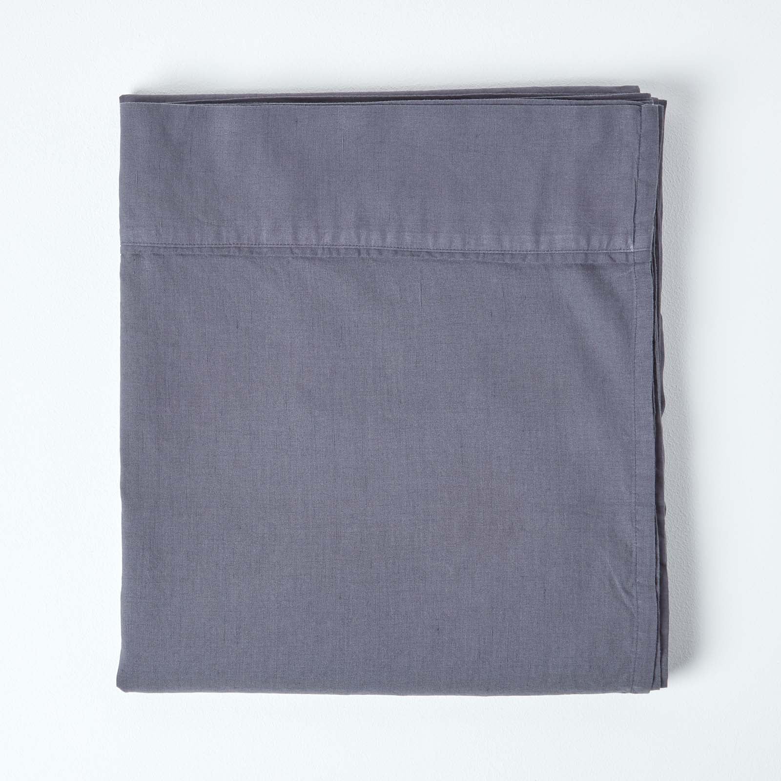 Luxury Linen Flat Sheet | Single | Dark Grey