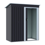 5 x 3 Ft Outdoor Metal Storage Shed With Lockable Door For Garden
