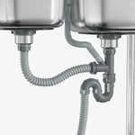 76cm*40cm*85cm H 201 Stainless Steel 2 Compartments Commercial Sink