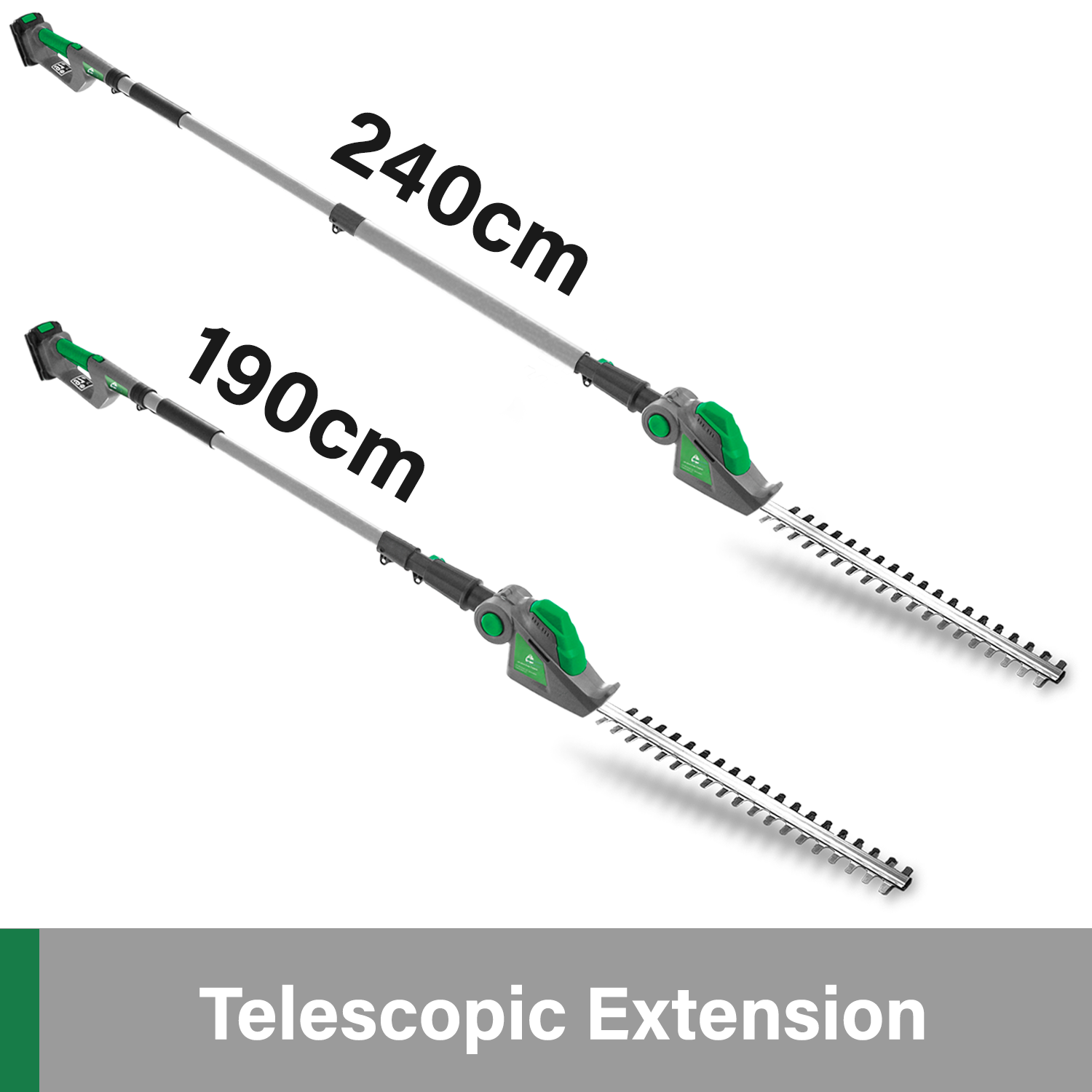 Cordless Hedge Trimmer Long Reach 18v Li Ion Battery Shoulder Strap And Charger Included