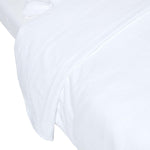 Luxury Linen Flat Sheet | King | White