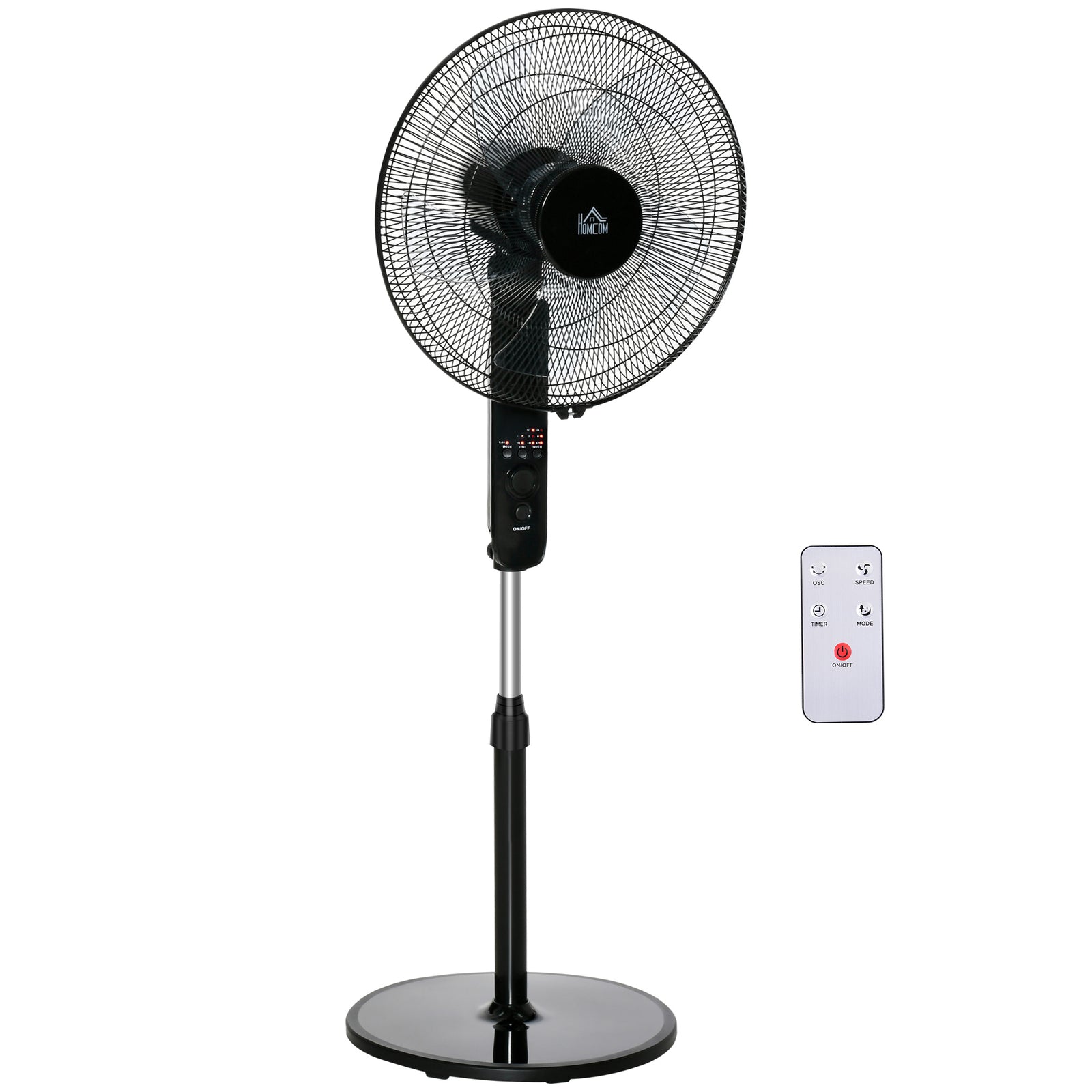 18" Oscillating Floor Fan Indoor Air Tower Standing W/ Rc
