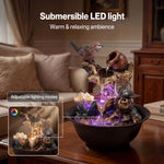 Spector Water Feature Indoor Fountain With Led Light Resin Black