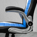 Gaming Chair Adjustable Flip Up Arms Blue