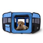 Fabric Pet Puppy Dog Cat Rabbit Pig Guinea Playpen Play Pen Run | Blue