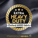 Premium Square Waterproof Garden Furniture Cover, Outdoor Patio Weatherproof Rattan Sofa Guard Cover | 200 x 200 x 90cm | Black