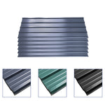 Set Of 6 Steel Corrugated Panels | Large | Gray