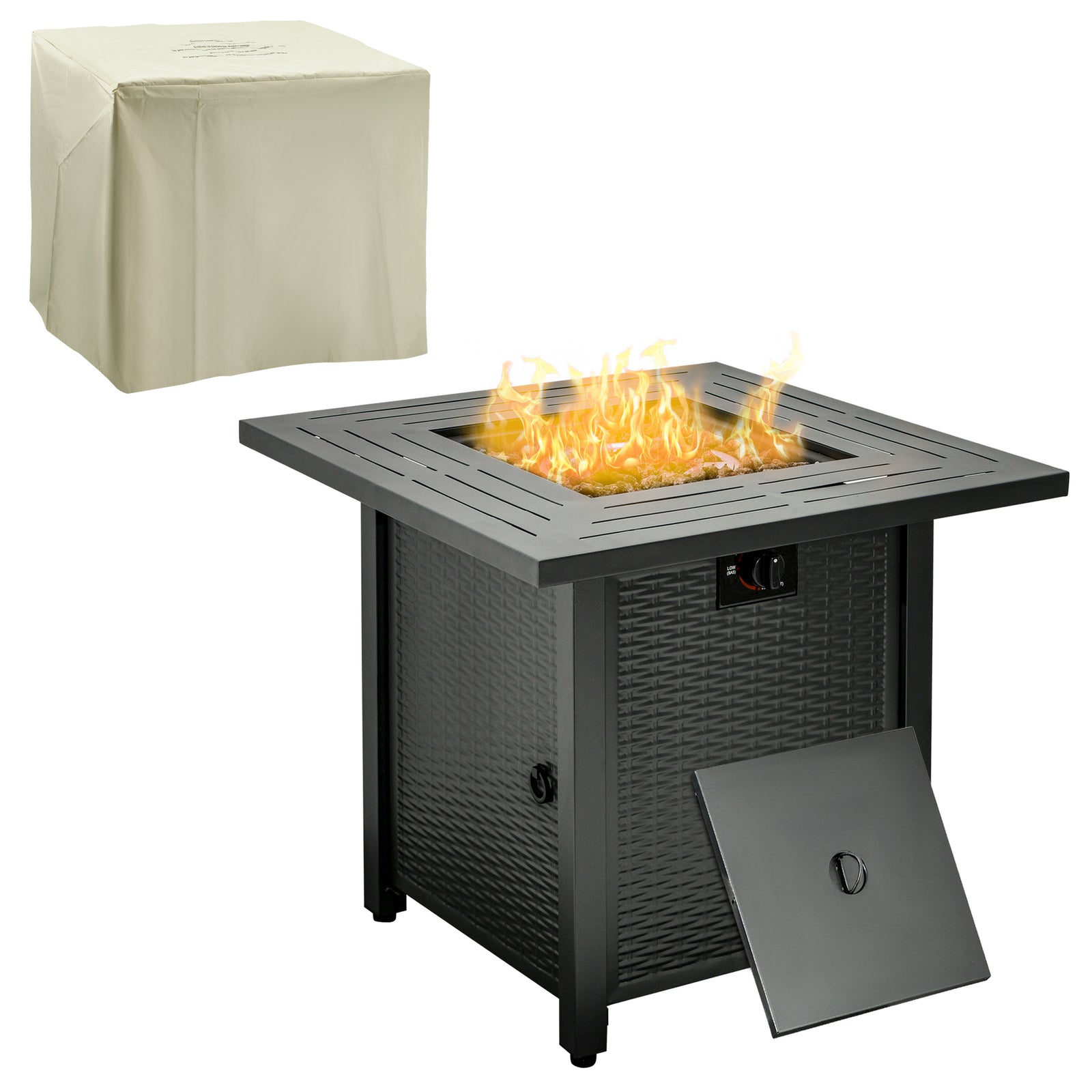Propane Fire Pit Table 40000 Btu W/ Lava Rocks