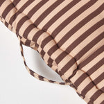 Cotton Thin Striped Floor Cushion | 40cm x 40cm | Beige