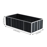 120/160/240cm W X 80cm D X 45cm H Anthracite Grey Raised Garden Bed Galvanized Raised Garden Bed Outdoor Heightened Steel Metal Planter Box | Medium