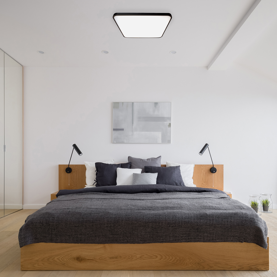 Fabio Led Ceiling Lamp Great Value Stylish Lifetime Light Source | 37cm | Black