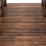1.5m Wooden Garden Bridge With Railings, Outdoor Pond