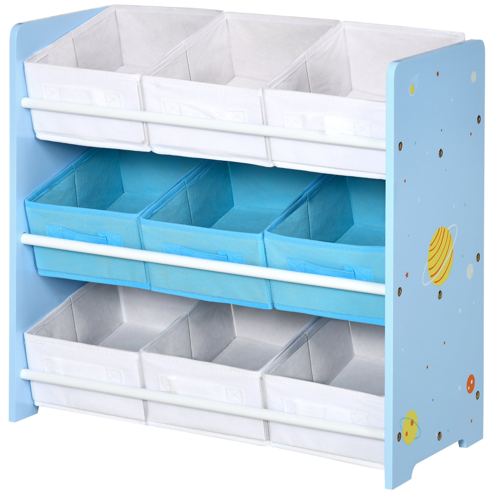 Storage Unit W/9 Removable Storage Baskets For Nursery Playroom | Blue