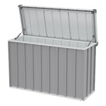 320l Outdoor Storage Box With Metal Frame – Weatherproof Garden & Patio Storage For Tools, Cushions, With Combination Lock | Light Grey