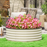 Galvanised Raised Bed With Safety Edging | Cream