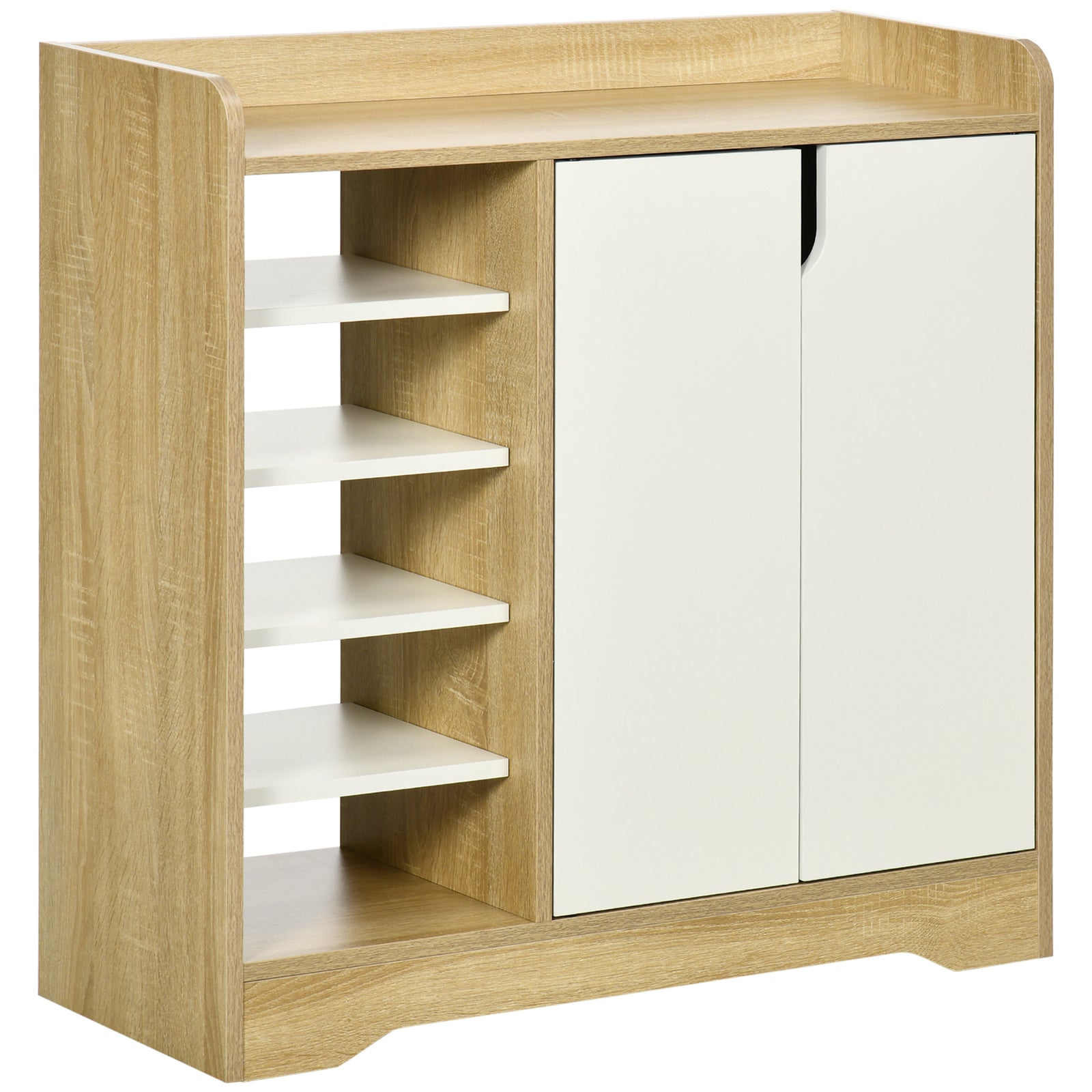 Shoe Cabinet Shoe Storage Organizer With Five Open Shelves