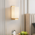 Vintage-inspired Wall Lamp With Natural Wood And Glass Shade – Elegant Lighting