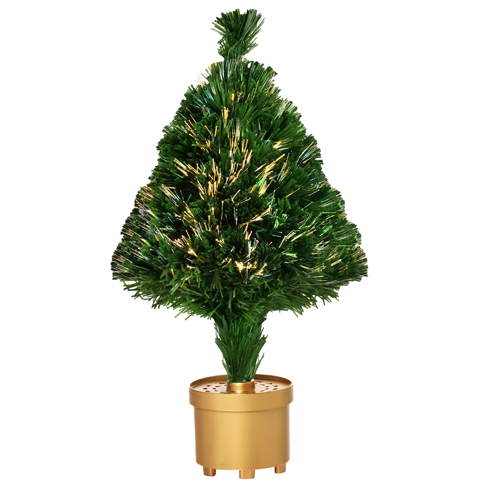 2/3ft Prelit Artificial Christmas Tree Fiber Optic | 2ft | Green