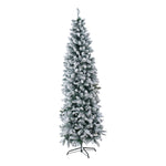 Flocked Christmas Tree With X-frame Stand | 6ft