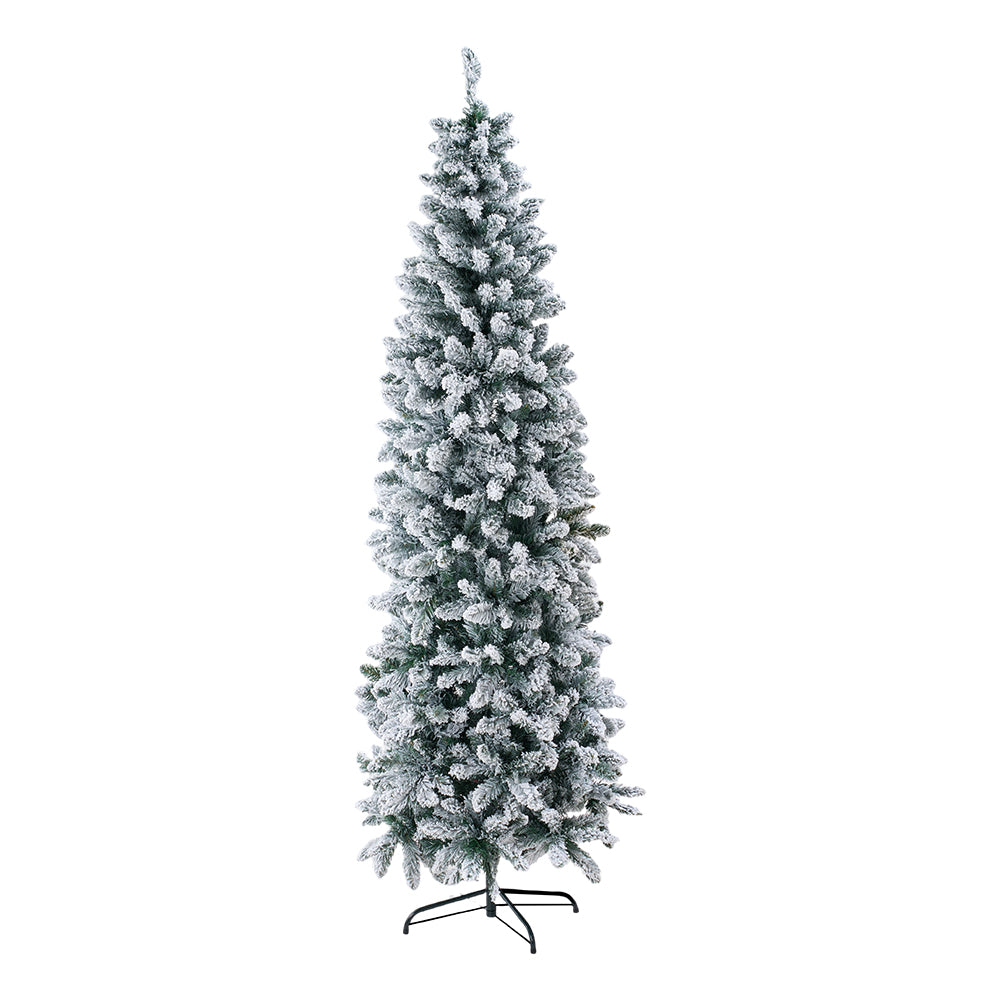 Flocked Christmas Tree With X-frame Stand | 6ft