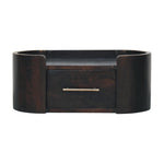Valencia Wall-mounted Bedside, 1 Drawer, Dark Brown | Brown