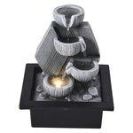Garden Resin Fountain Water Feature Led Light