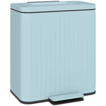 2 X 20l Double Rubbish Pedal Bin, Soft-close Lid
