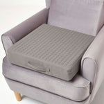 Cotton Orthopaedic Foam Armchair Booster Cushion | 50cm x 50cm | Charcoal Grey