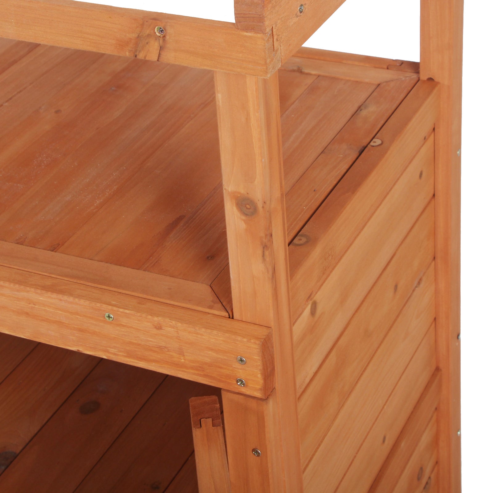 Multi-function Potting Bench, Galvanized Top | Orange