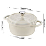 2.75l Enameled Cast Aluminium Dutch Oven With Lid | Cream