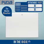 Electric Radiator Panel Heater Eco Bathroom Safe Wall Mounted Or Floorstanding Timer Thermostat Lot 20 | 600w | White