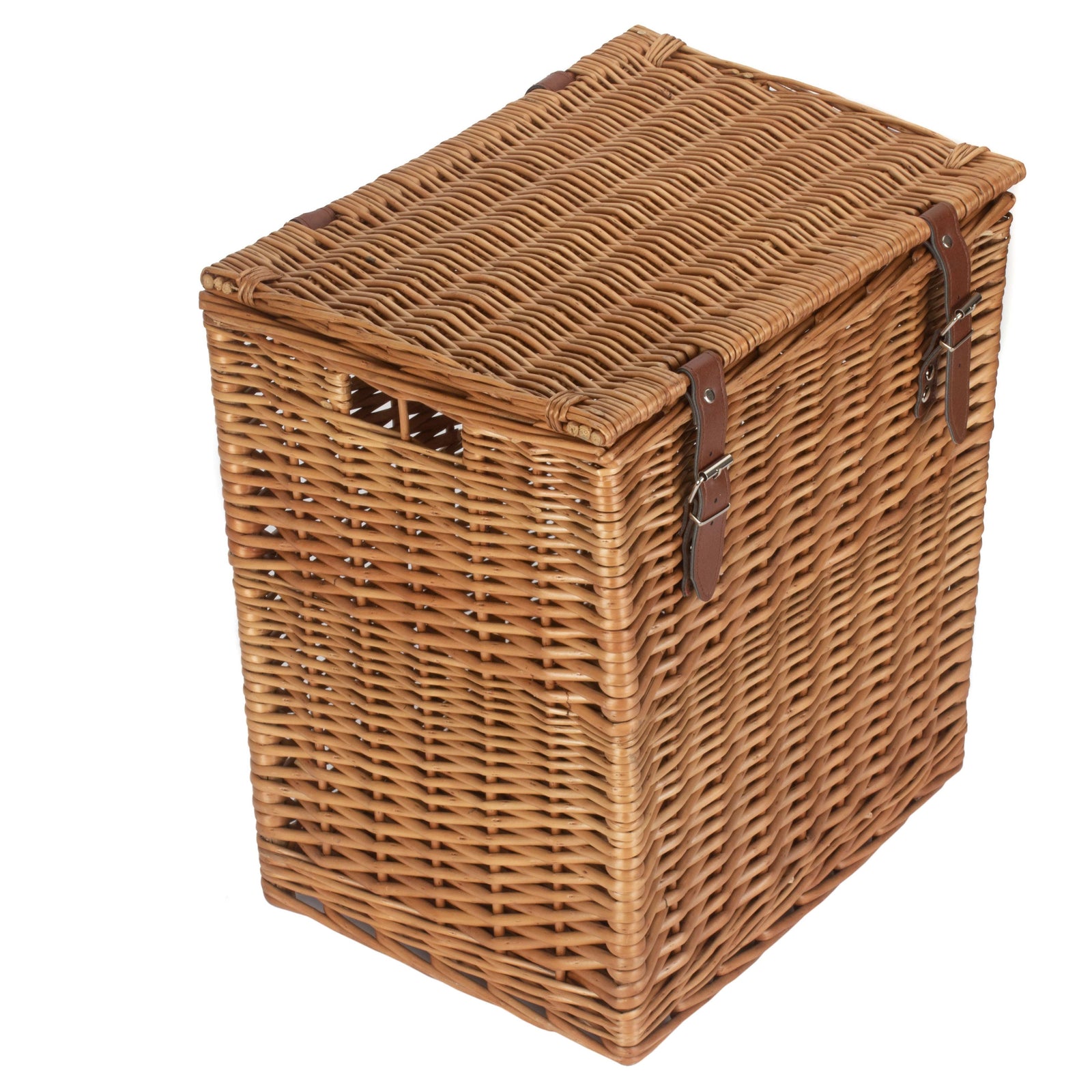 Wicker Double Steamed Vintner Storage Picnic Basket | Small | Brown