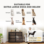 Dog Crate Furniture, 100cm Dog Cage With Anti-chew Resistant Mesh | XL | Brown