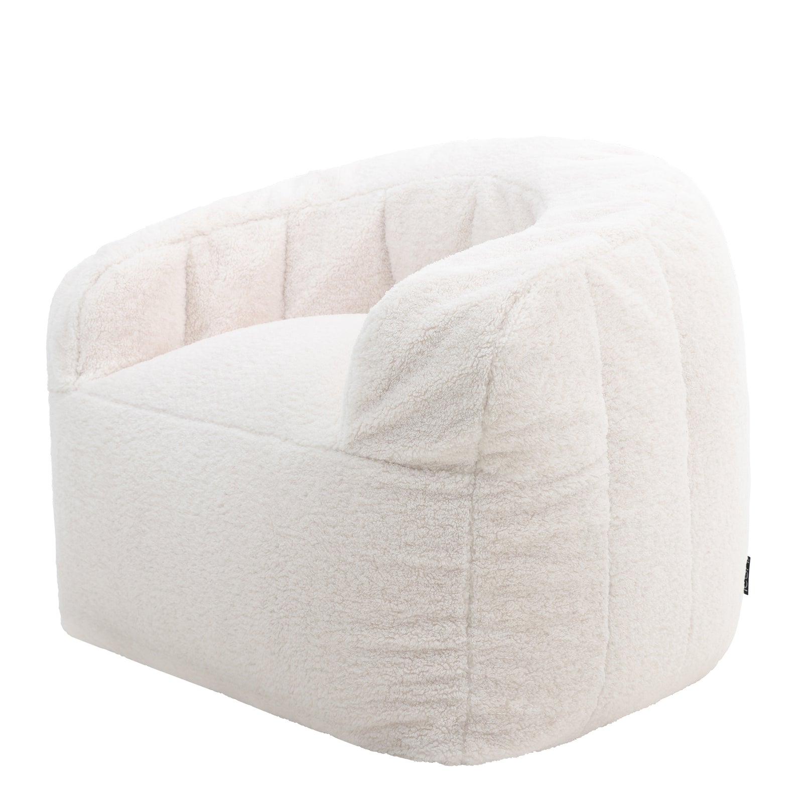 Cabana Borg Fleece Bean Bag Armchair | White