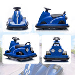 Electric Kids Bumper Car With 360 Degree Rotation Spin | Blue