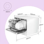 6.5l Freestanding Compact Dishwasher With Led Display