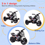 3 In 1 Baby Trike With Headlights, Music, Horn | White