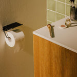 Toilet Roll Holder With Lid, Screw-in Or Self-adhesive, Matt Black, Next
