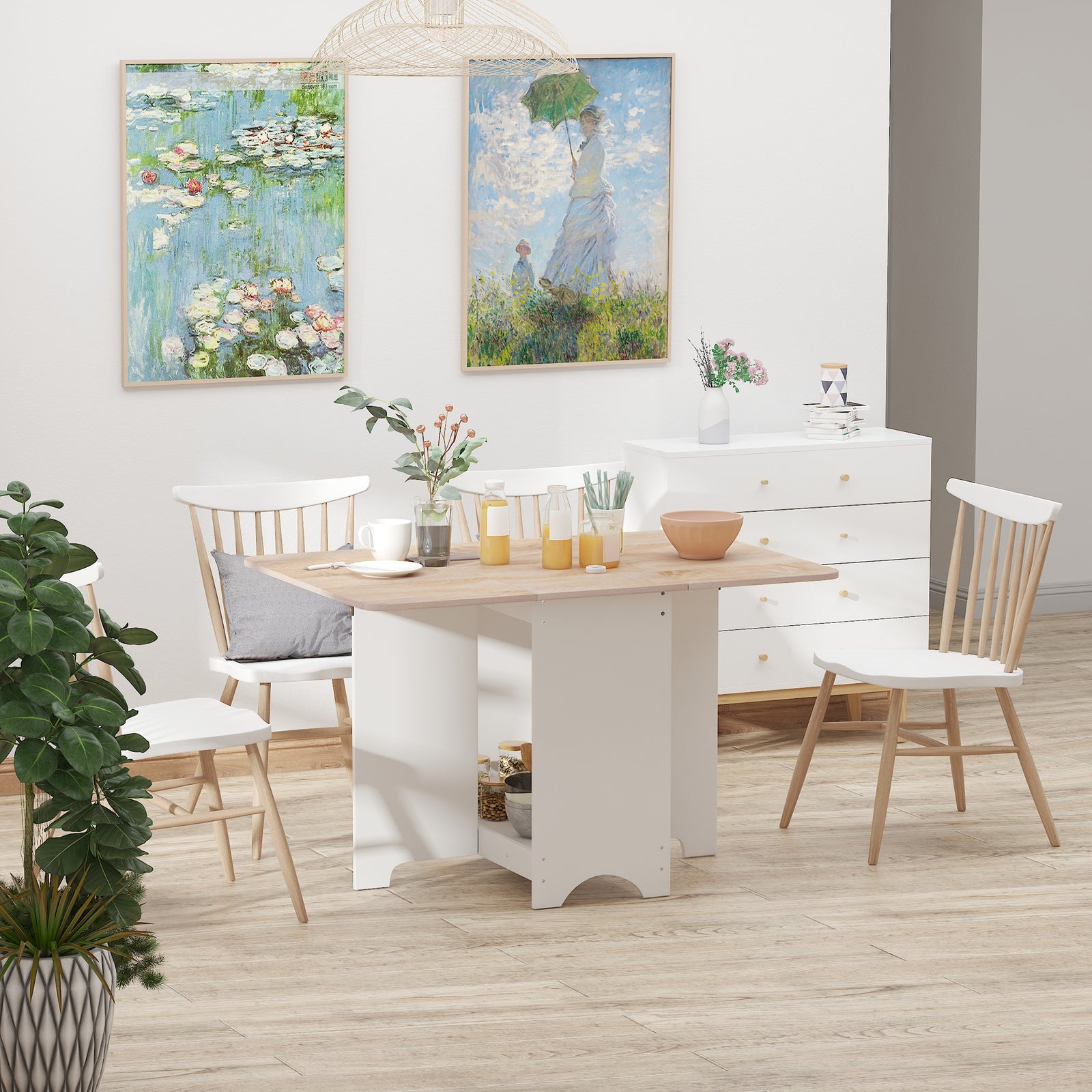 Drop Leaf Dining Table Folding Desk Foldable Bar Table