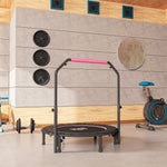 45 Foldable Mini Trampoline Fitness Trampoline Rebounder | Pink
