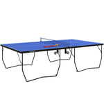 9ft Folding Ping Pong Table, Quick Set-up | Blue