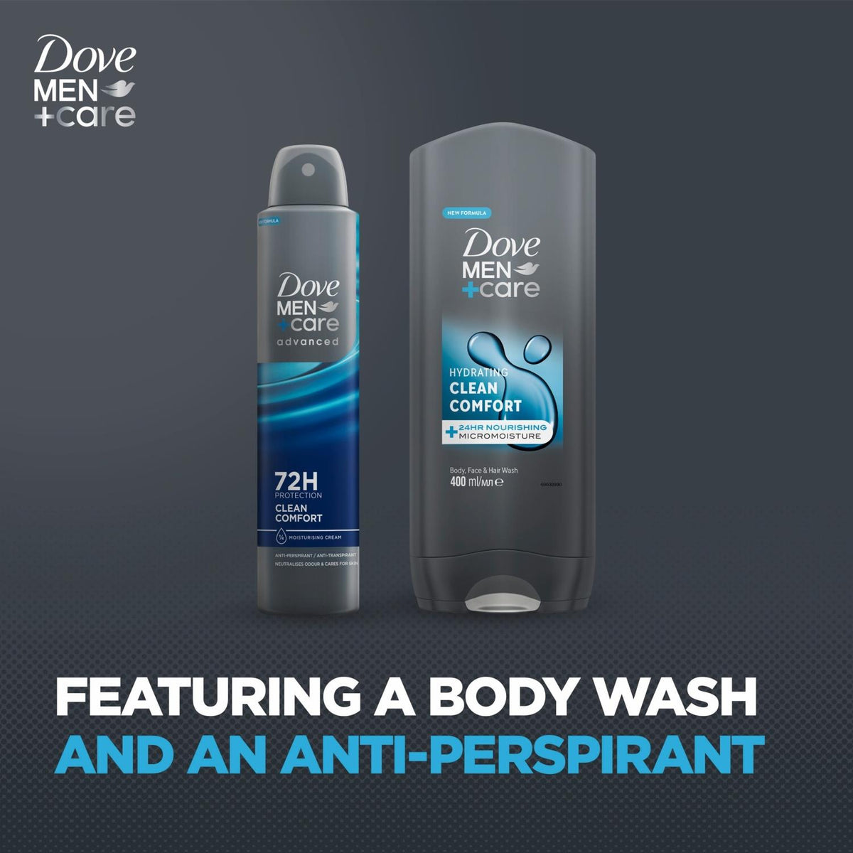 Cleanse And Care Xl Duo Gift Set For Him, Body Wash And Deodorant | Set of 4