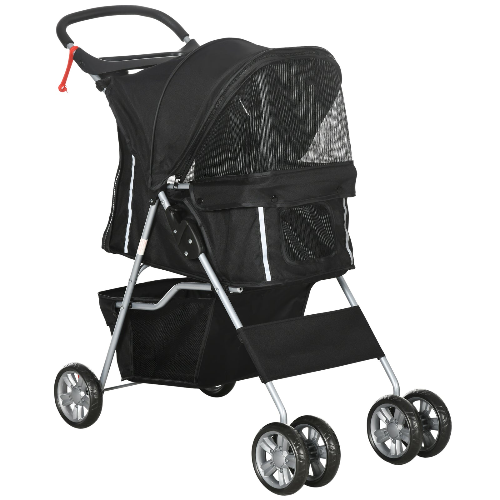 Pet Stroller Carrier Foldable Deluxe Jogger Walk Travel Dog Cat | Black