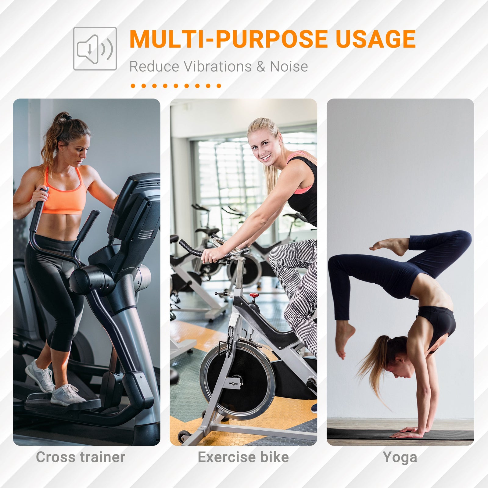 Thick Non-slip Equipment Mat For Gym & Fitness Equipment | Black