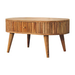 Solid Wood Stripe Coffee Table