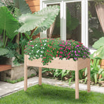 Raised Wooden Garden Planter 76x122.5x56.5cm