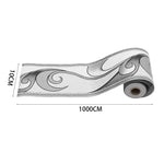 Pvc Silver Grey Prepasted Wallpaper Border Roll